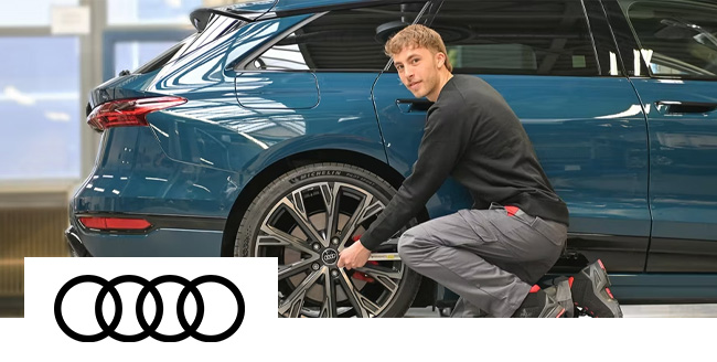 Firmenlogo und Foto vom Beruf