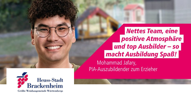 Firmenlogo und Foto vom Beruf